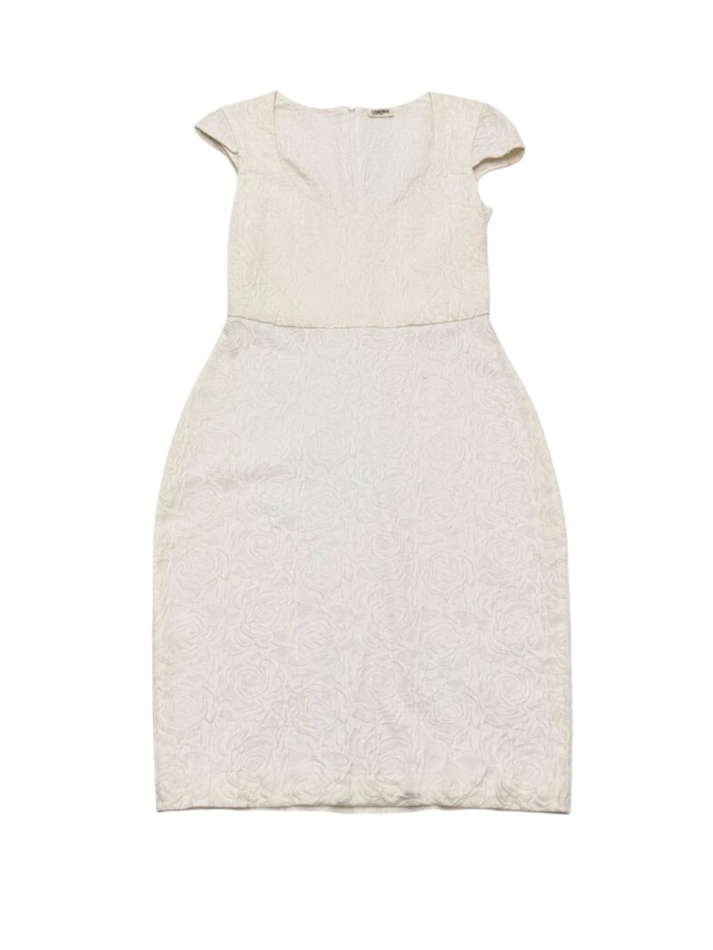 Vintage L’AGENCE White Floral Textured Dress Y2K